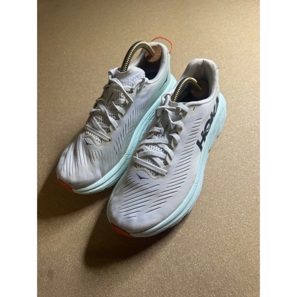 Hoka Rincon 3 Running Shoes Light Blue White Orange Mens Sneakers 1121370 main image 6